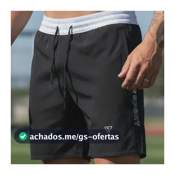 Bermuda Short Com Elastano Masculino Verão Academia Treino