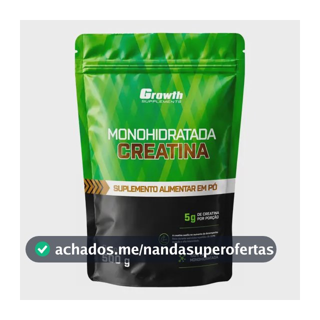 Creatina Monohidratada 500g Pouch - Growth Supplements Sem Sabor