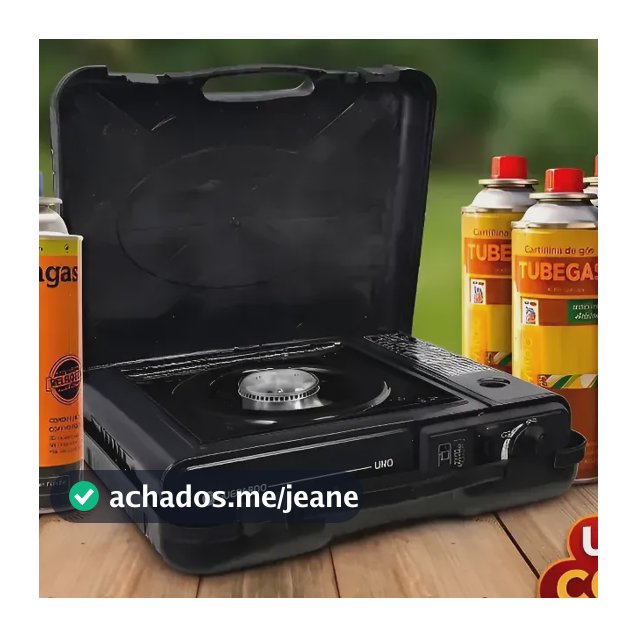 Kit Fogareiro Fogão Portátil Pesca Camping +4un Refil Carga