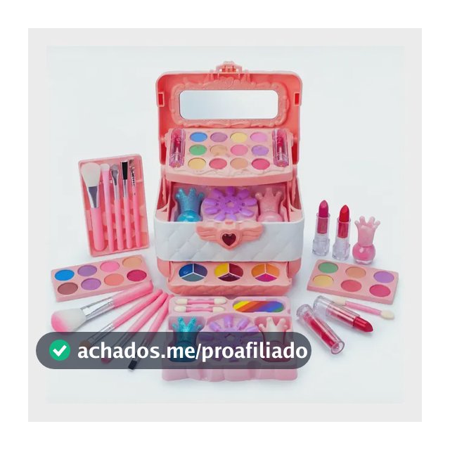 Kit Maquiagem Infantil Maleta Mágica Completa Lavável Menina