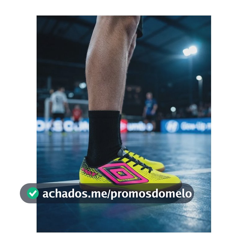 Chuteira Futsal Umbro Fast Ii Futebol Quadra Salão Sintética Limão/preto/rosa Flúor 43