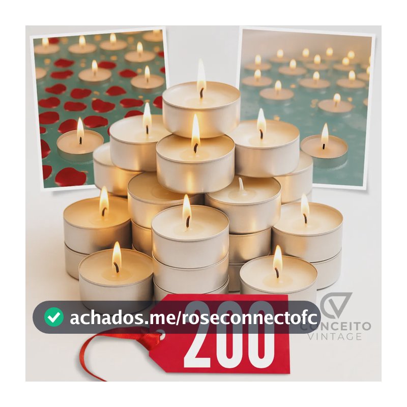 Kit 200 Vela Rechaud Decoração Eventos Casamento Festa Flutuante Cor Branco Marca Kururuá