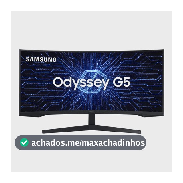 Monitor Gamer Curvo Samsung Odyssey 34" G5 165 Hz 1ms Ultrawide Preto