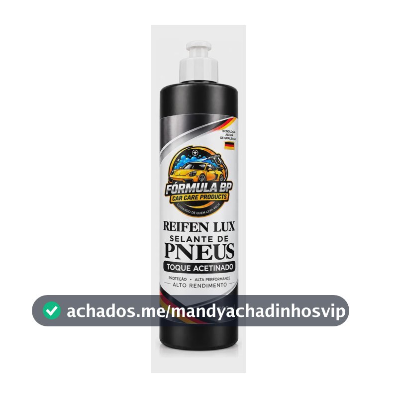 Pretinho Para Pneus E Restaurador Plásticos Reifen Lux 500ml Preto