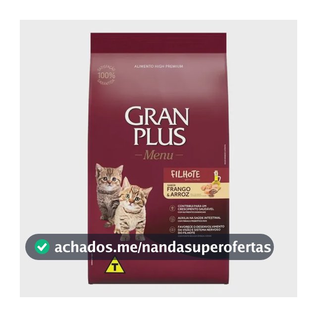 Ração Granplus Para Gatos Filhotes Sabor Frango E Arroz 3kg