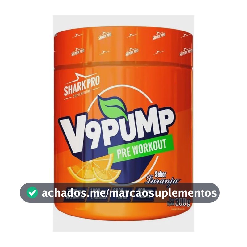 Suplemento em pó Shark Pro Techfun V9 Pump sabor Refrigerante de laranja x 300g