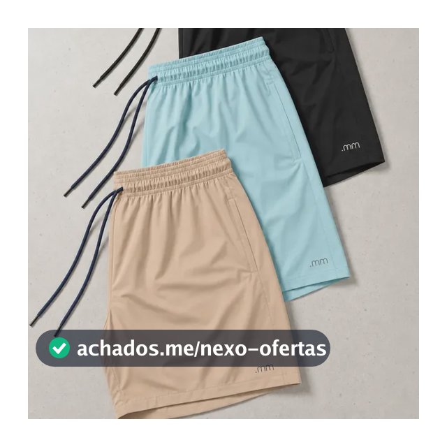 Kit 3 Bermuda Mauricinho Masculina Tactel Esportiva Verao