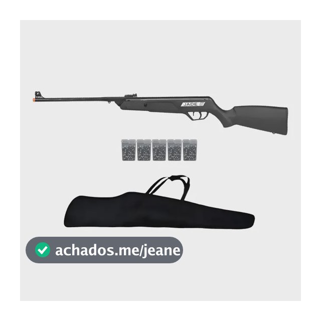 Carabina De Pressão New Jade 4.5mm - Cbc + 5 Chumbos + Capa Preto 4.5 Mm