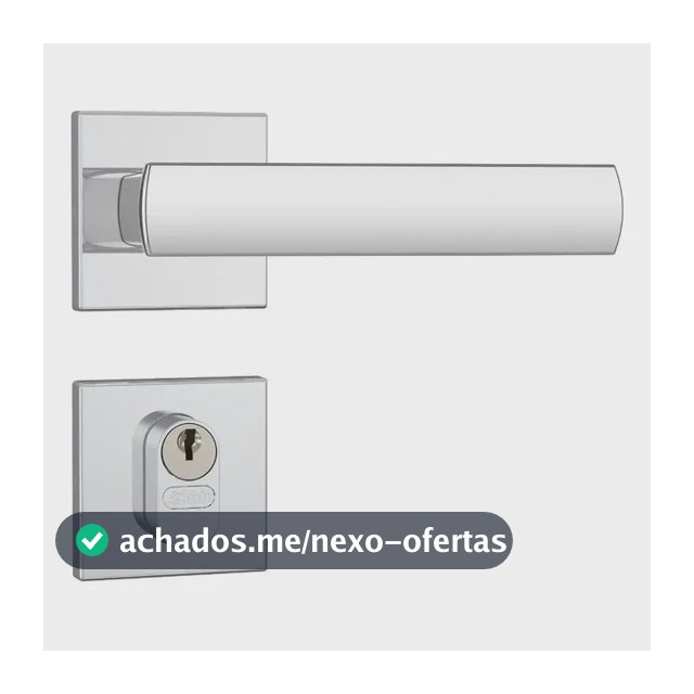 Fechadura Porta Externa 803/35 Cromado Roseta Aço Inox Stam