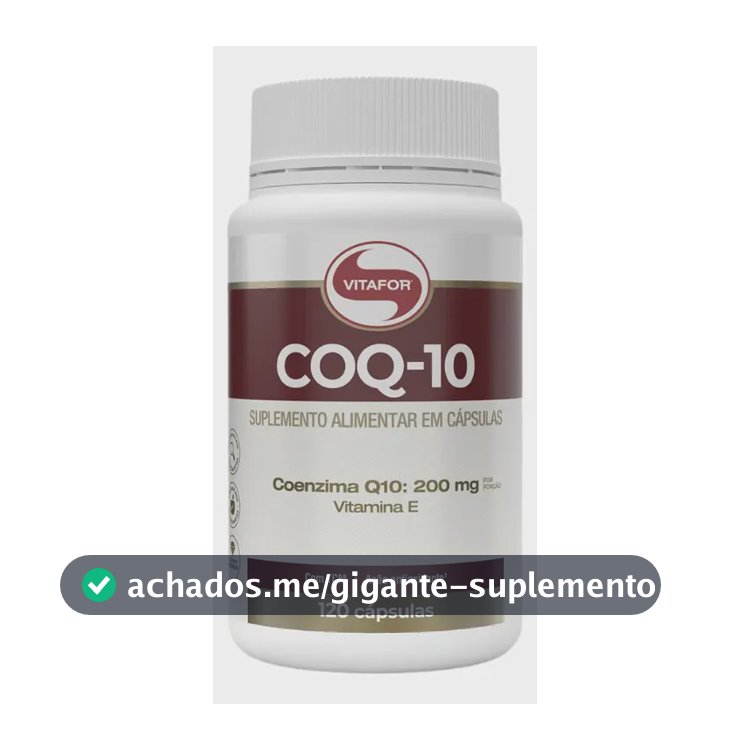 Coenzima Q10 200mg + Vit E 120caps Vitafor Original Premium Neutro