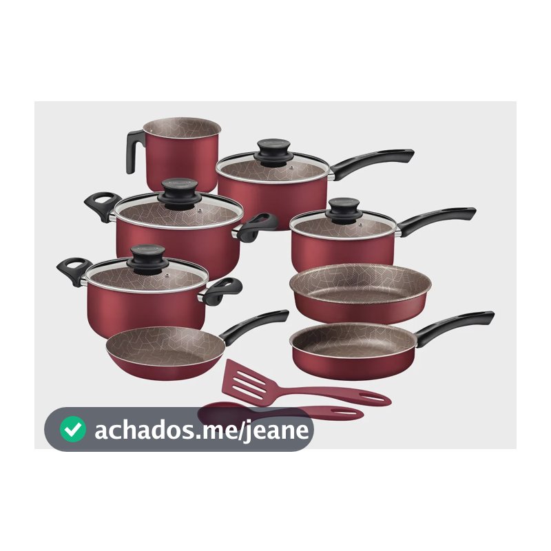 Jogo de Panelas Tramontina 10 Peças Paris Vermelho 28599/727