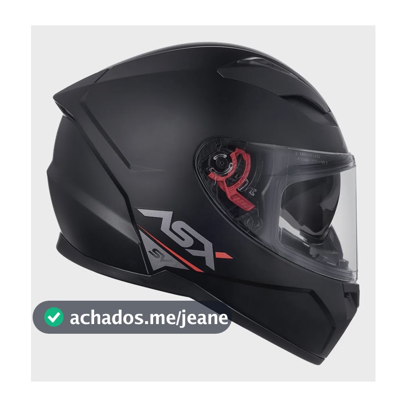Capacete ASX City Sv Solid cor preto fosco tamanho do capacete 60
