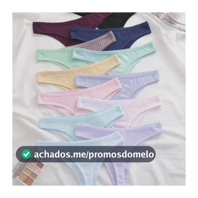 Kit 5 Calcinhas Fio Dental Canelada Em Suede Forro Algodão