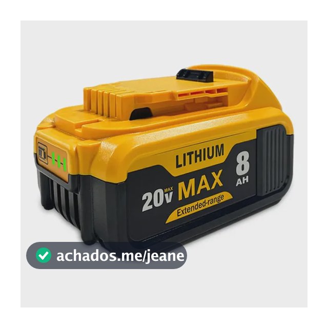 Bateria Reposição 20v 8ah Compatível Com Ferramentas Dewalt