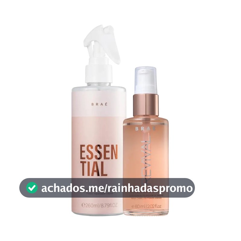 Braé Essential Kit Fluido 260ml + Óleo Revival 60ml