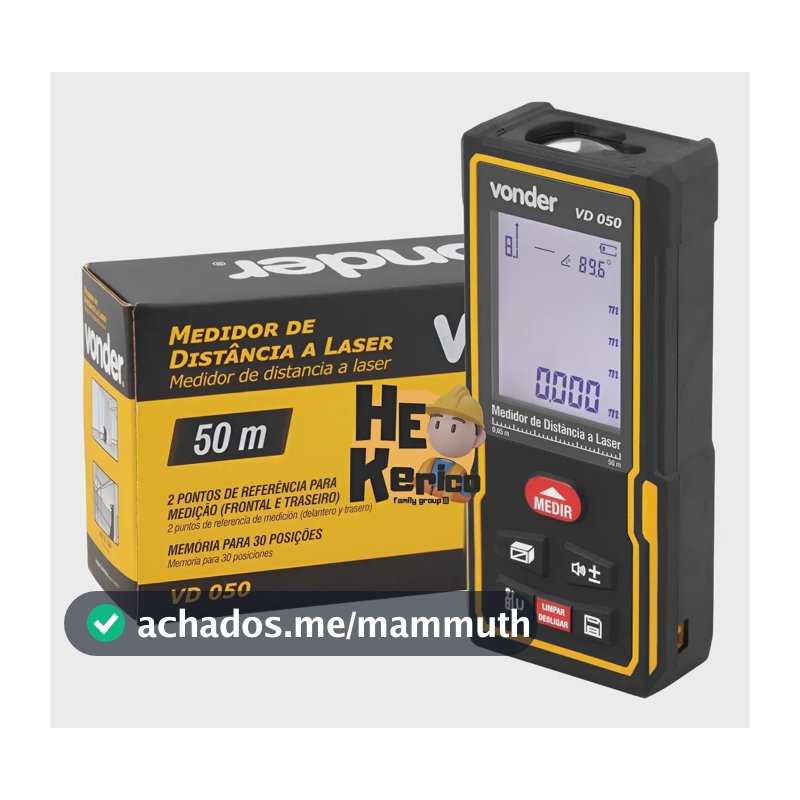 Trena Eletronica Medidor Distancia Digital A Laser 50 Metros