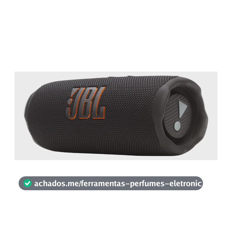 Caixa De Som Flip7 Bluetooth Prova D'água Preta Jbl Bivolt Preto 127/220v