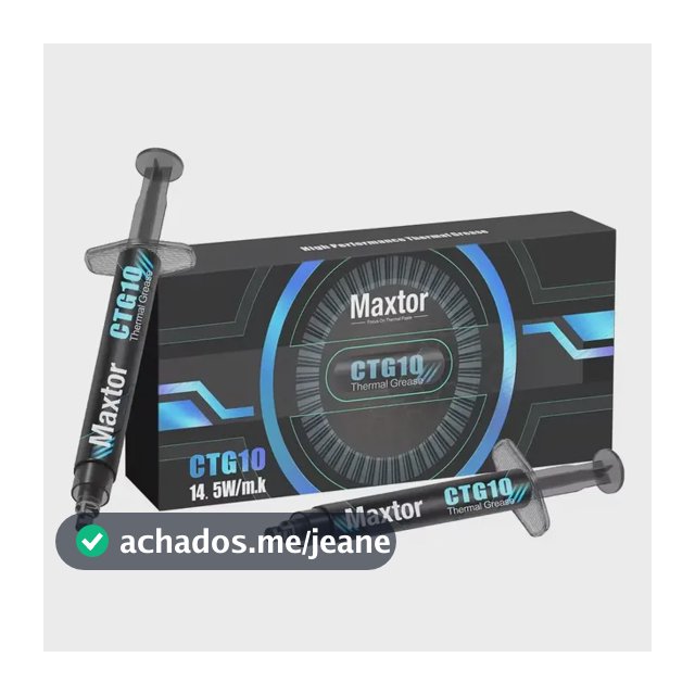 Pasta Térmica Ctg10 14.5w/m.k 2gr Maxtor Alta Performance Cor Preto
