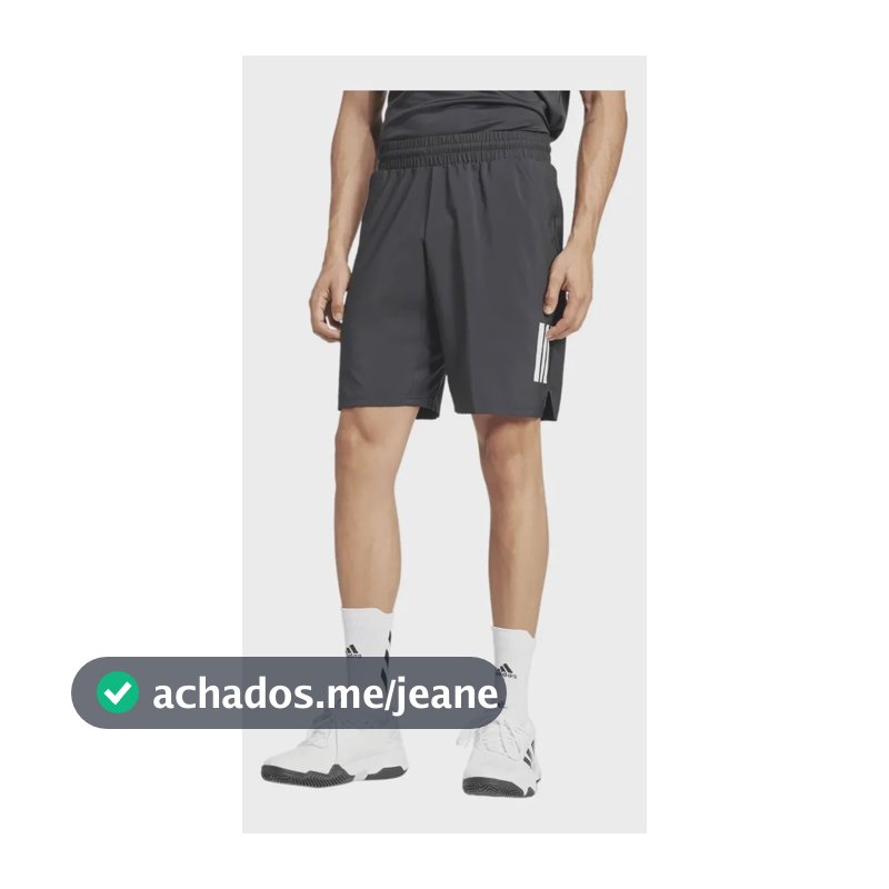 Shorts Masculino Tennis Club Climacool adidas Preto Liso G