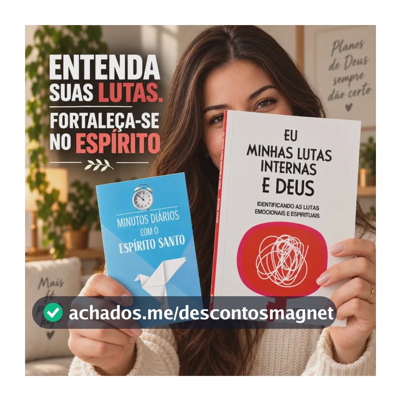 Kit Eu Minhas Lutas Internas e Deus E Minutos Diários com Espírito Santo Livro Cristão Sobre Ansiedade Medo Insegurança Culpa Fé Oração Paz e Fortalecimento Espiritual