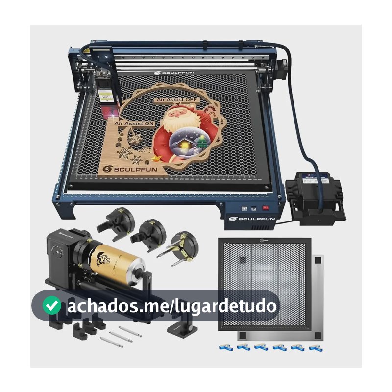 Sculpfun S30 Pro Gravador Laser E 4em1 Rolo Rotativo E Placa 100-240v Bivolt