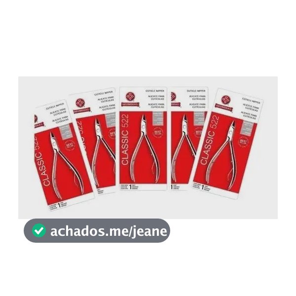 Kit 5 Alicates Cutícula 522 Classic Profissional - Mundial