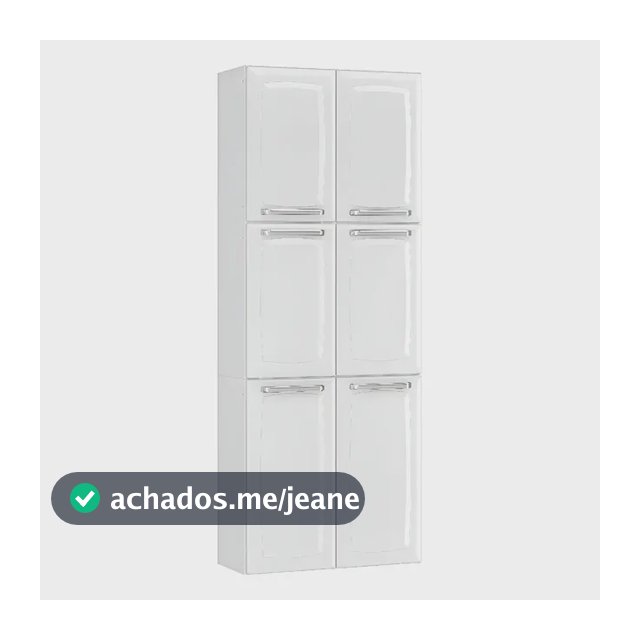 Paneleiro Itatiaia Em Aço 6 Portas Luce Cor Branco/Neve