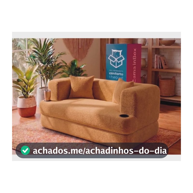 Sofá Cama Muna. 1,50m Xpand Tech Tecido Bouclê Cama Inbox Caramelo Liso