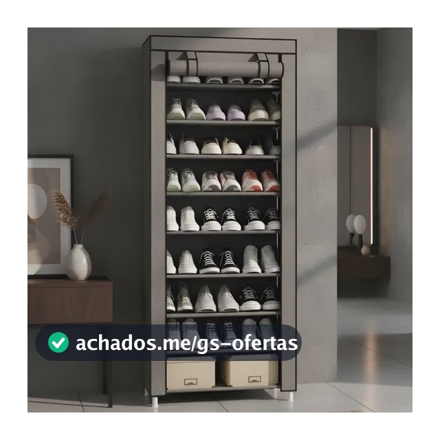 Sapateira Organizador De Sapatos Com 9 Prateleiras Tnt Cor Cinza