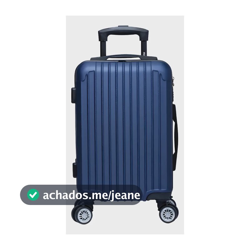 Mala De Bordo Mão 10kg Avião Com Rodas 360 Blacklions Cabine Azul-marinho Listras