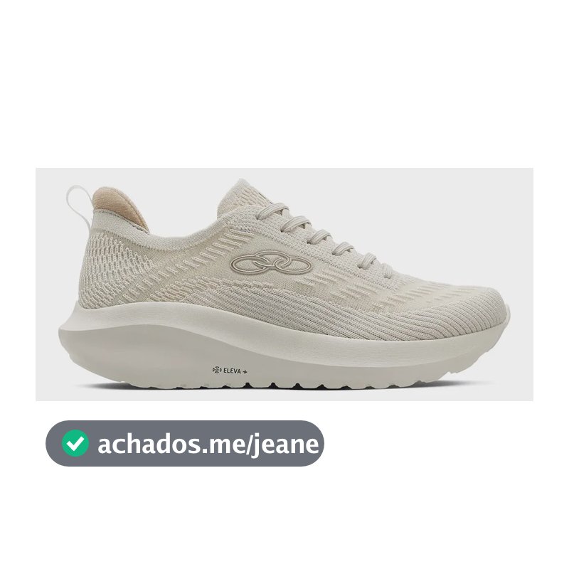 Tênis Feminino Caminhada Confortável Lance Casual Olympikus Off White 35 Br