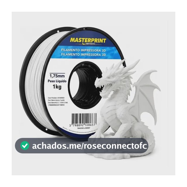 Filamento Branco Petg Masterprint 1.75mm 1kg Branco