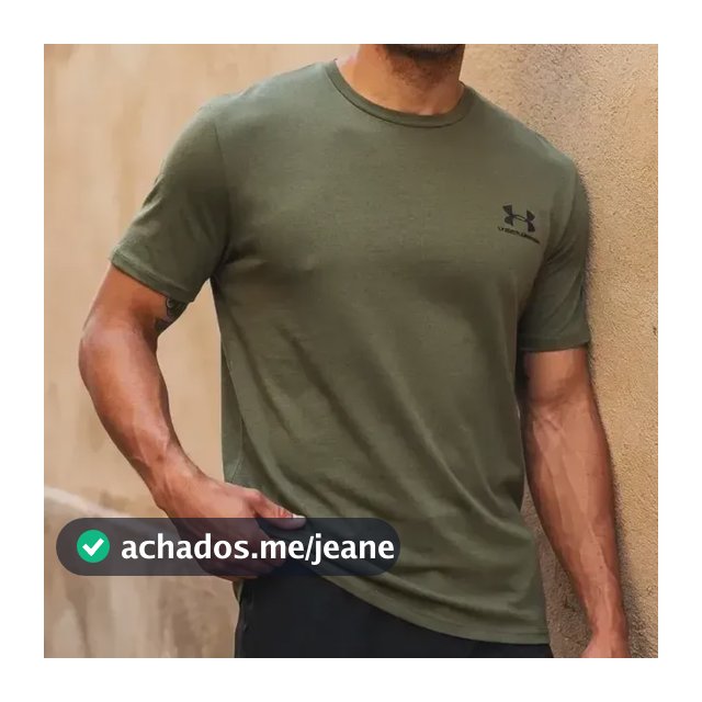 Camiseta Masculina Treino Under Armour Sportstyle Left Chest Verde-musgo G