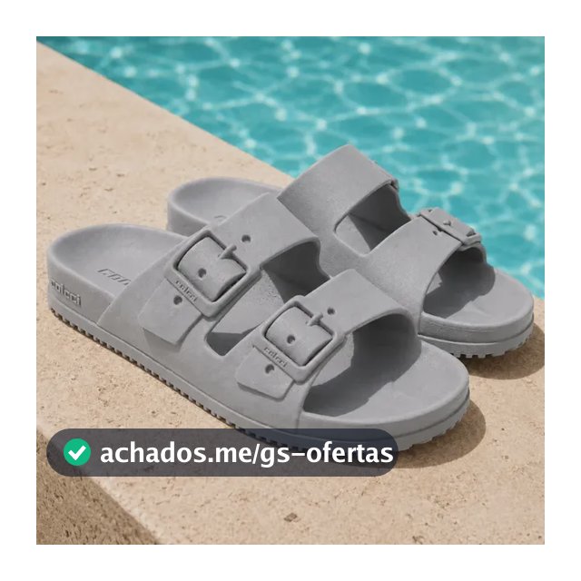 Sandália Birken Colcci Masculina 2 Tiras Fivelas Original Cinza Alita 41.42 Br