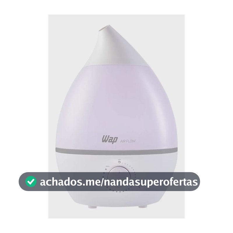 Umidificador Com Luminária e Difusor de Aromas Air Flow Branco e Cinza WAP 127V/220V
