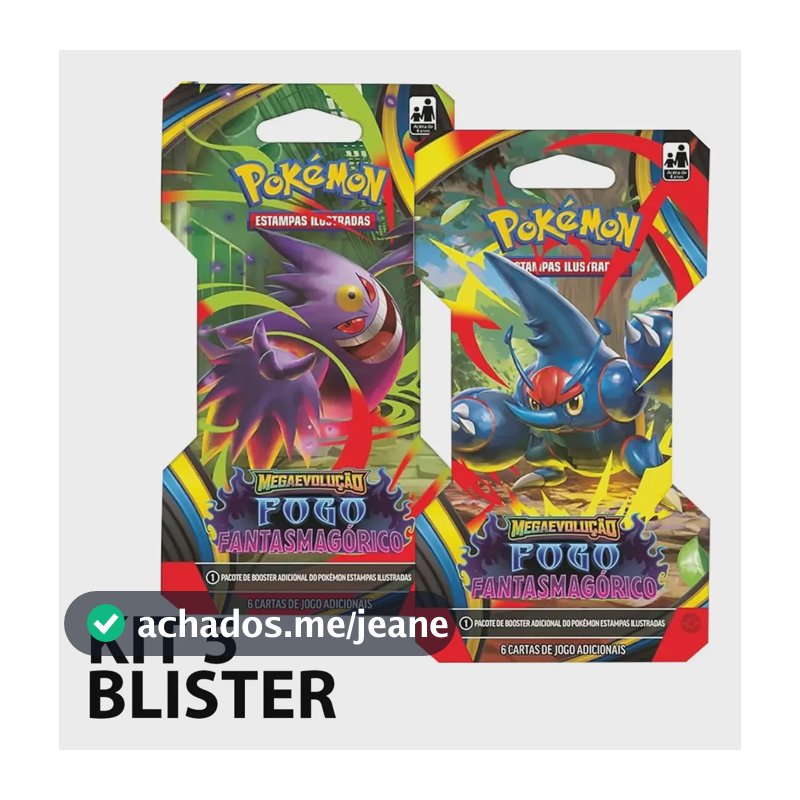 Blister Fogo Fantasmagórico Mega Evolução 02 Kit 30 Cards Pokémon Tcg Português