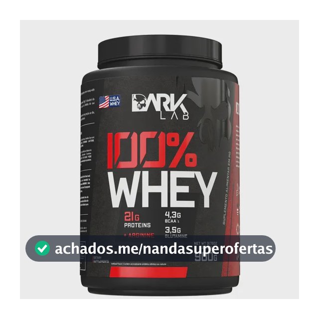 100% Whey Protein 900g Sabores - Dark Lab Sabor Baunilha