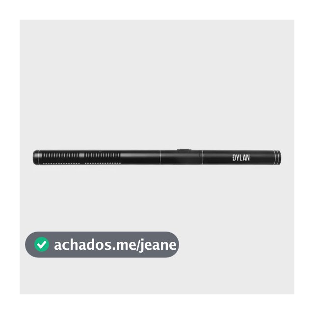Microfone Condensador Shotgun Dylan Ds 81 Ultracardioide Ds81 Cor Preto