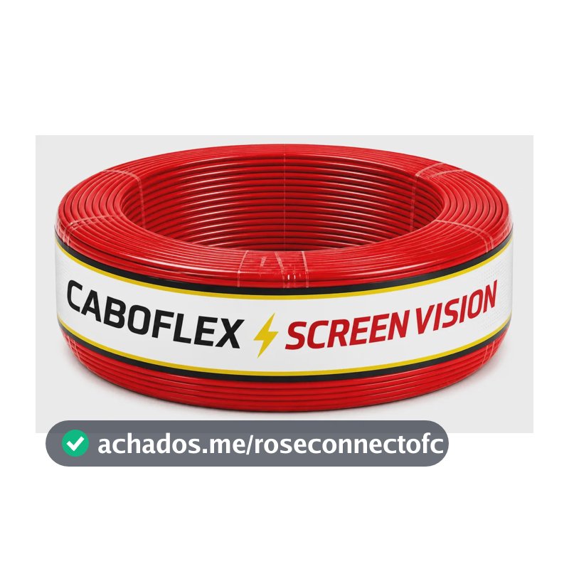 CABO ELETRICO 4MM ROLO COM 50 METROS FIO FLEXIVEL UNIPOLAR COR VERMELHO