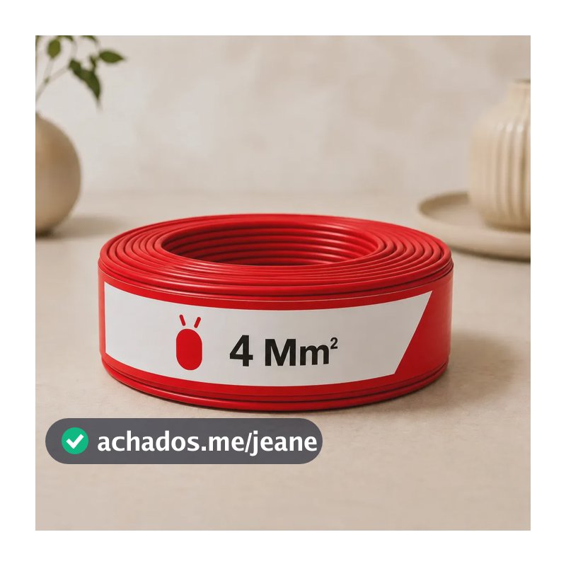 Cabo Flexível 4 Mm² Illuminix Rolo Com 100 Metros 750v Vermelho