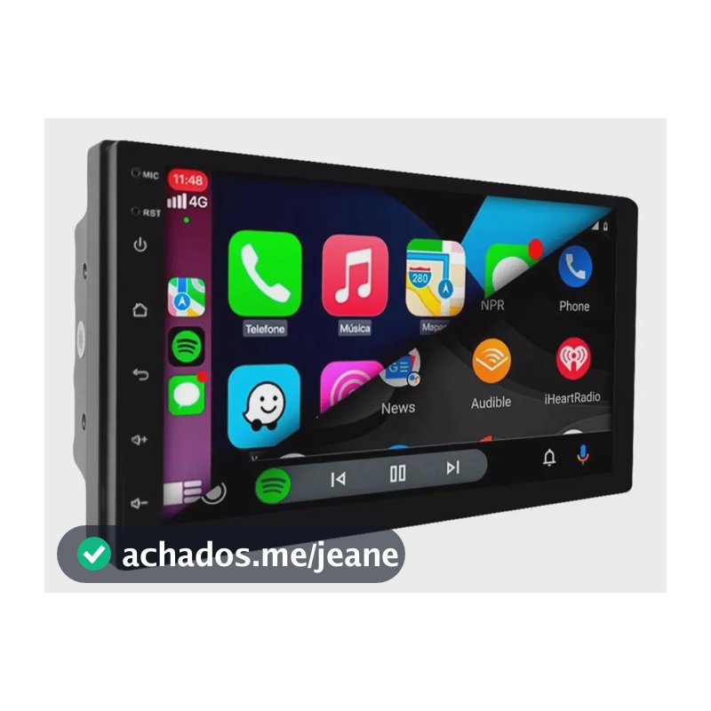 Multimídia 7pol 4gb ram 64gb quad-core gps wifi integrado cor preto H-Tech HT-7240CA