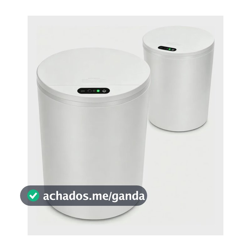 Lixeira Inteligente Automático 16l Para Casas Cozinhas Banho Branco