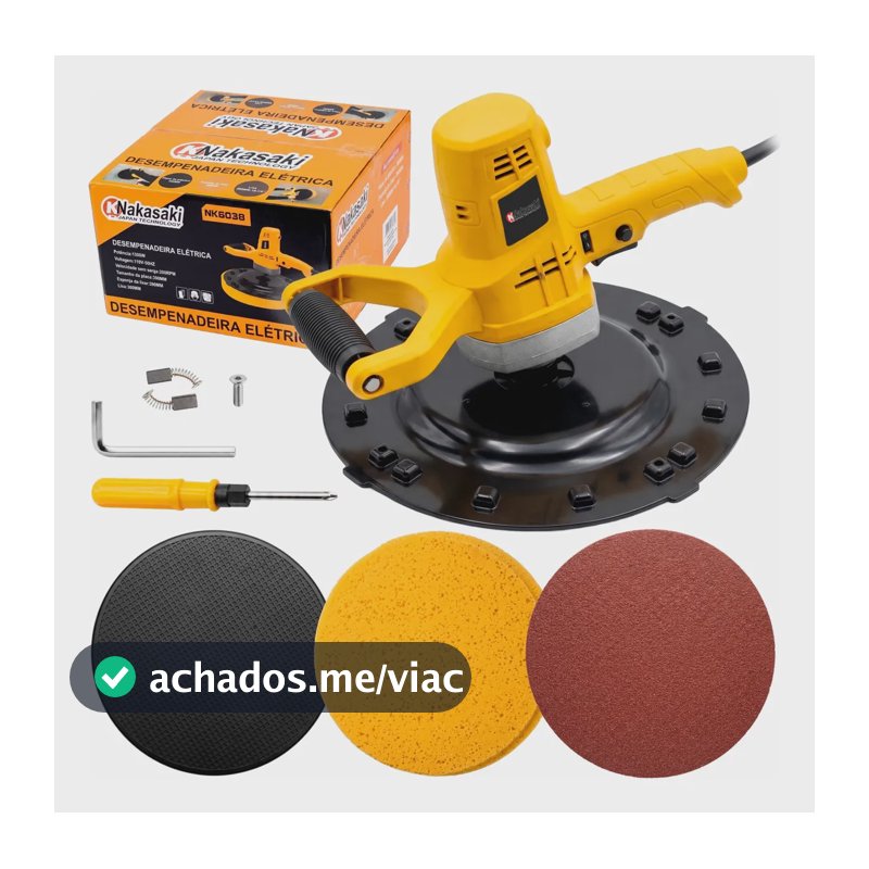 Desempenadeira Profissional Elétrica 1300w Parede E Reboco Desempenadeira 220v