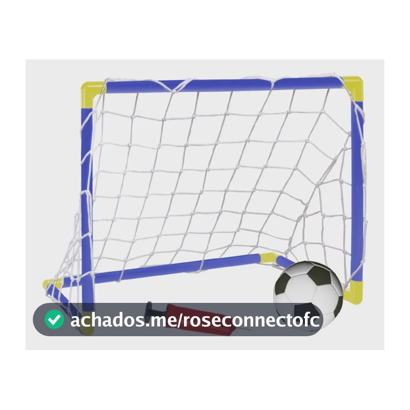Trave Futebol Gol Kit Mini Golzinho Infantil Brinquedo Bola Azul
