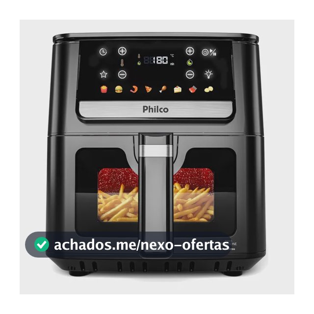 Air Fryer Philco Visor Glass 6,5 Litros Redstone Paf65a 127v Preto 127v