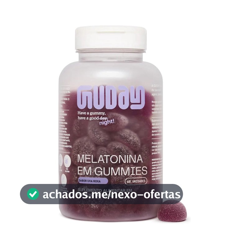 Melatonina Guday Sabor Uva Roxa 60 Gomas Vegano