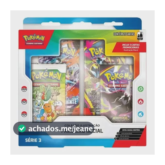 Box Pokémon TCG Parceiros Iniciais Série 3 Estampas Ilustradas Copag 2026