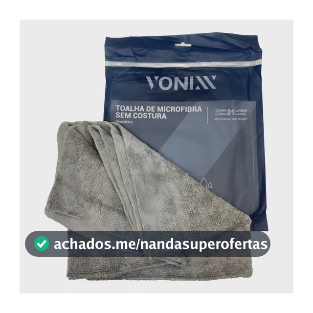 Toalha De Microfibra Sem Costura 350gsm 40x60 Vonixx