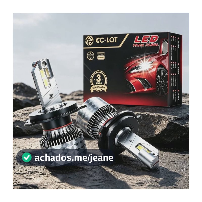 Kit Lâmpadas Led H4 H7 H1 H11 Farol Carro Canbus 40000lm H4 Prateado Branco-frio
