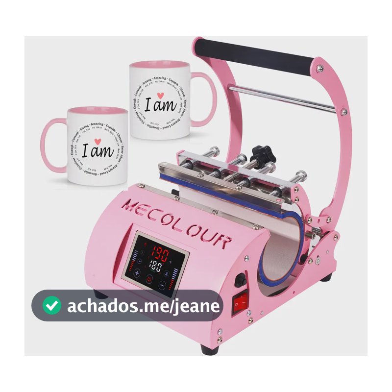 Prensa Térmica Canecas 11oz Copo Sublimação Maquina Sublimar 20oz Copo Térmico Mecolour Rosa